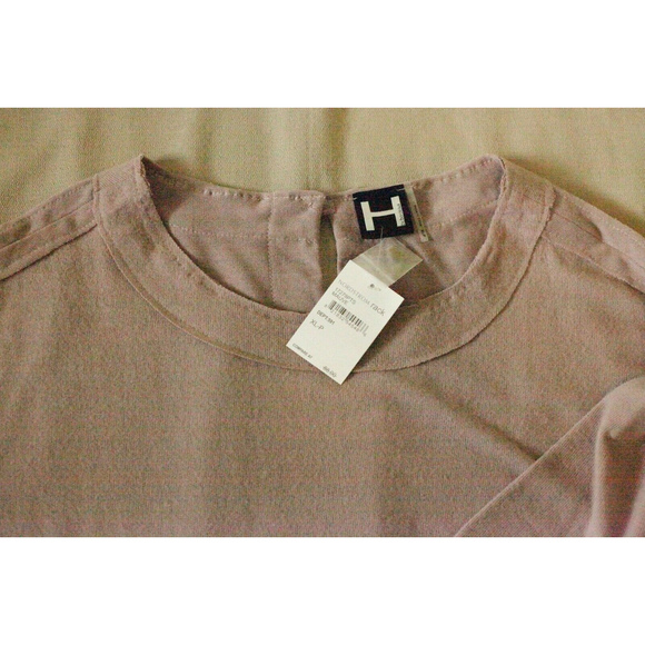 H BY BORDEAUX XL Soft Loose Sweater Top 3/4 Slv Boat Neck Brown - Picture 2 of 10